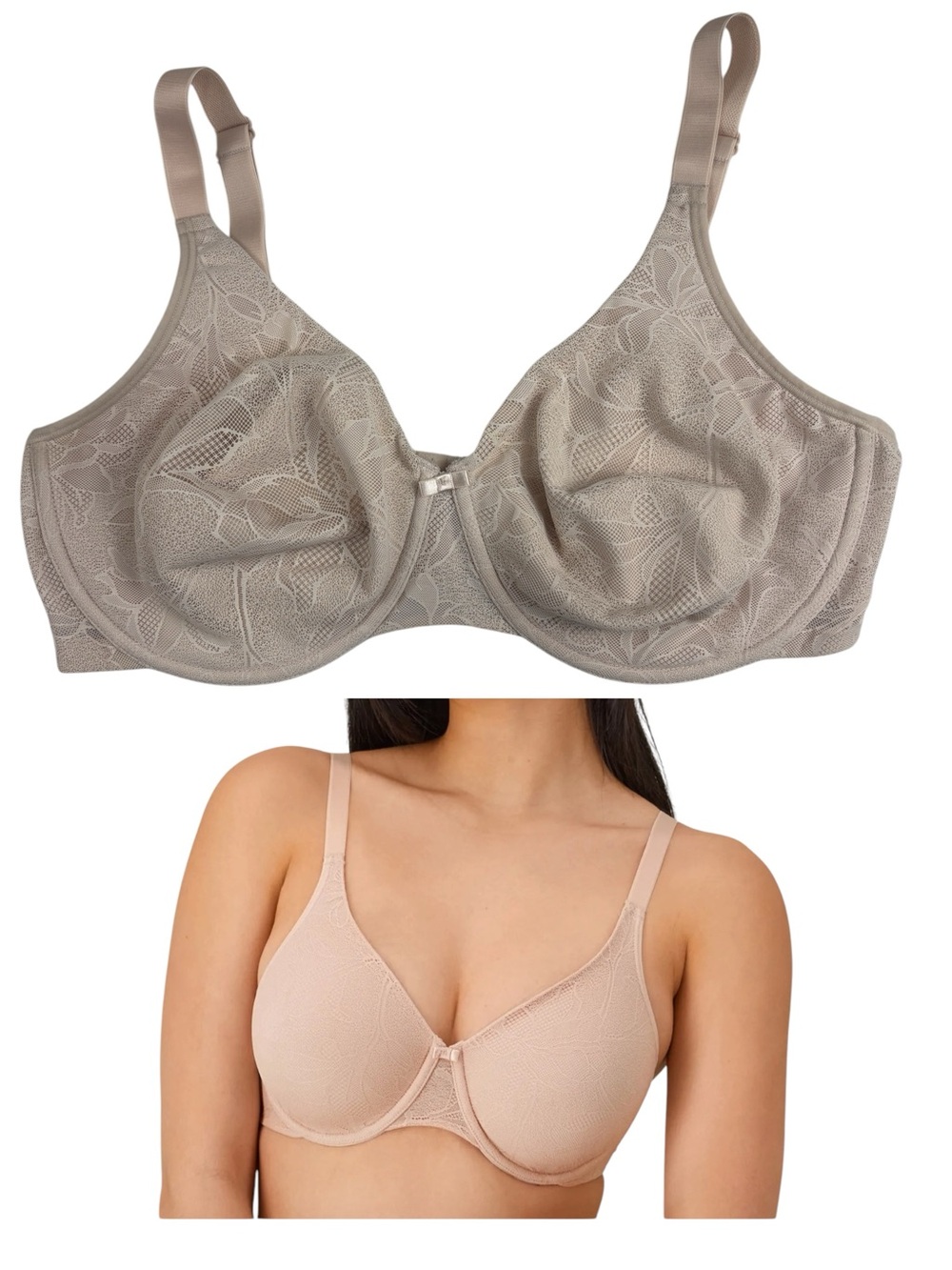 WonderBra Cooling Minimizer Underwire Bra Convertible Straps #E1565 Size 38DD